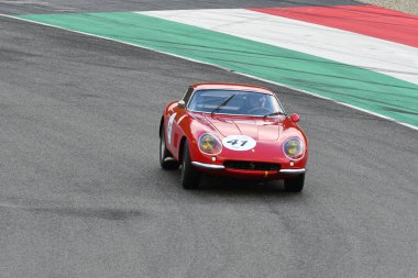 Scarperia, 3 April 2022: Ferrari 275 GTB-4 1966 in action during Mugello Classic 2022 at Mugello Circuit in Italy.