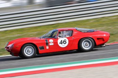Scarperia, 3 April 2022: Bizzarrini 5300 GT 1965 in action during Mugello Classic 2022 at Mugello Circuit in Italy.
