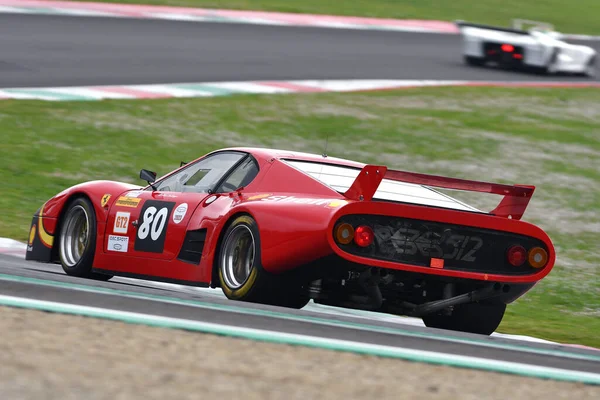 Scarperia Avril 2023 Ferrari 512 Année 1978 Action Lors Mugello — Photo