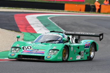 Scarperia, 2 Nisan 2023: Çita G606 yıl 1990 Mugello Classic 2023 'te İtalya' daki Mugello Pisti 'nde.