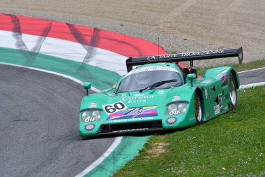 Scarperia, 2 Nisan 2023: Çita G606 yıl 1990 Mugello Classic 2023 'te İtalya' daki Mugello Pisti 'nde.