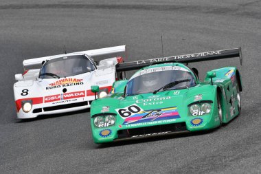 Scarperia, 2 Nisan 2023: Çita G606 yıl 1990 Mugello Classic 2023 'te İtalya' daki Mugello Pisti 'nde.