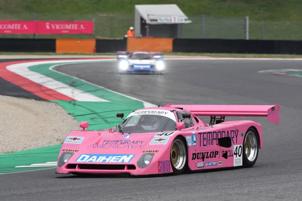 stock image Scarperia, 2 April 2023: Spice SE90P year 1990 in action during Mugello Classic 2023 at Mugello Circuit in Italy.