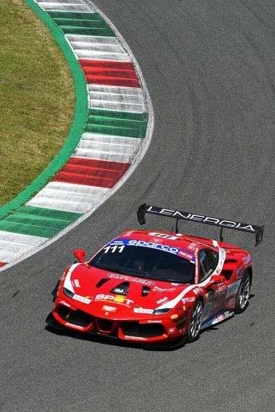 Scarperia Июля 2023 Ferrari 488 Challenge Team Best Lap Ssd — стоковое фото