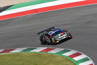 Scarperia, 7 Temmuz 2023: DL Racing takımından Lamborghini Huracan Supertrofeo Bontempelli Lorenzo ve 