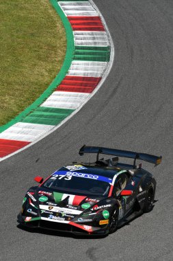 Scarperia, 7 Temmuz 2023: DL Racing takımından Lamborghini Huracan Supertrofeo Bontempelli Lorenzo ve 