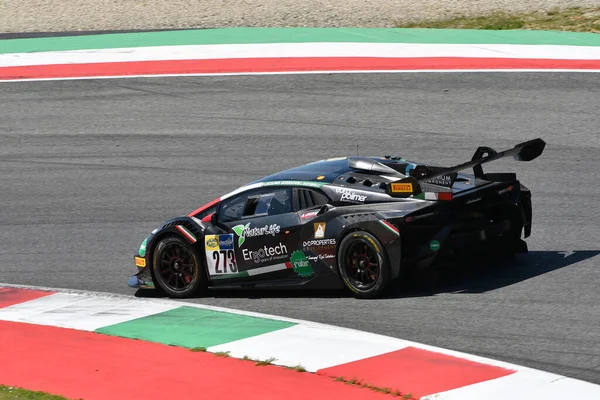 Скарперия Июля 2023 Года Lamborghini Huracan Supertrofeo Команды Racing Drive — стоковое фото
