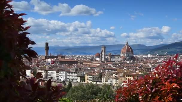 Paysage Urbain Florence Place Michelangelo Dans Une Journée Avec Ciel — Video