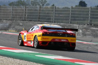 Scarperia - İtalya, 28 Ekim 2023: Ferrari 430 GTC, Ferrari Dünya Finalleri sırasında İtalya 'da.