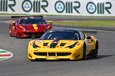 Scarperia - İtalya, 28 Ekim 2023: Ferrari 458 GT2, Ferrari Dünya Finalleri sırasında İtalya 'da.