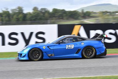 Scarperia, Mugello - 28 Ekim 2023: Ferrari 599 XX, Ferrari Dünya Finalleri sırasında İtalya 'da.