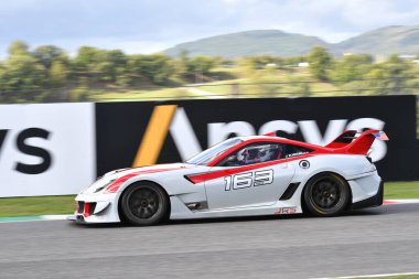 Scarperia, Mugello - 28 Ekim 2023: Ferrari 599 XX, Ferrari Dünya Finalleri sırasında İtalya 'da.