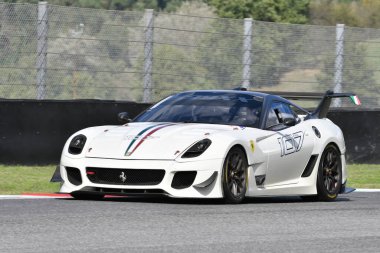 Scarperia, Mugello - 28 Ekim 2023: Ferrari 599 XX, Ferrari Dünya Finalleri sırasında İtalya 'da.