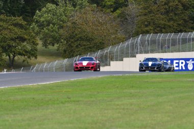 Scarperia, Mugello - 28 Ekim 2023: Ferrari 599 XX, Ferrari Dünya Finalleri sırasında İtalya 'da.