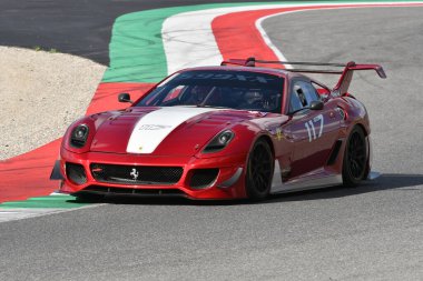 Scarperia, Mugello - 28 Ekim 2023: Ferrari 599 XX, Ferrari Dünya Finalleri sırasında İtalya 'da.