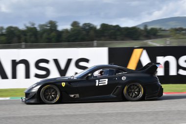 Scarperia, Mugello - 28 Ekim 2023: Ferrari 599 XX, Ferrari Dünya Finalleri sırasında İtalya 'da.