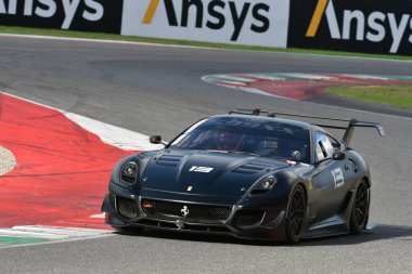 Scarperia, Mugello - 28 Ekim 2023: Ferrari 599 XX, Ferrari Dünya Finalleri sırasında İtalya 'da.