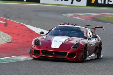 Scarperia, Mugello - 28 Ekim 2023: Ferrari 599 XX, Ferrari Dünya Finalleri sırasında İtalya 'da.