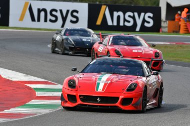 Scarperia, Mugello - 28 Ekim 2023: Ferrari 599 XX, Ferrari Dünya Finalleri sırasında İtalya 'da.