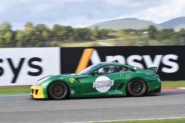 Scarperia, Mugello - 28 Ekim 2023: Ferrari 599 XX, Ferrari Dünya Finalleri sırasında İtalya 'da.