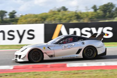 Scarperia, Mugello - 28 Ekim 2023: Ferrari 599 XX, Ferrari Dünya Finalleri sırasında İtalya 'da.