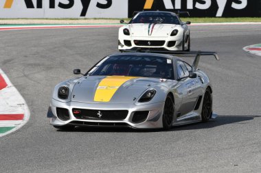 Scarperia, Mugello - 28 Ekim 2023: Ferrari 599 XX, Ferrari Dünya Finalleri sırasında İtalya 'da.