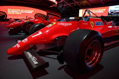 Scarperia, Mugello - 28 Ekim 2023: Ferrari 126 Patrick Tambay Ferrari Dünya Finalleri sırasında İtalya 'daki Mugello Pisti' nde sergilenmektedir..