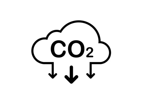 CO2 icon. Carbon Emissions Reduction Icon