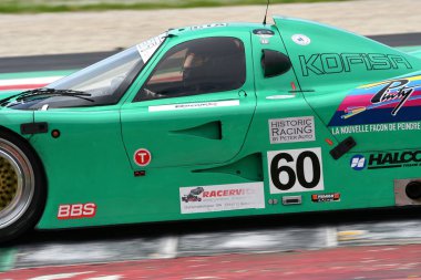 Scarperia, 5 April 2024: Chetah G606 group C year 1990 in action during Mugello Classic 2024 at Mugello Circuit in Italy. clipart