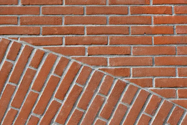 stock image Red brick wall. Industry building construction