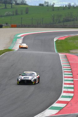 Scarperia, 23 Mart 2024 İtalya: Buggyra ZM Team Racing 'den Mercedes-AMG GT4 Koloc-Vrsecky-Lacko-Jirik, Mugello Circuit' te 12: 00 Hankook sırasında görev başında.