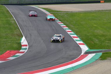 Scarperia, 23 Mart 2024 İtalya: Buggyra ZM Team Racing 'den Mercedes-AMG GT4 Koloc-Vrsecky-Lacko-Jirik, Mugello Circuit' te 12: 00 Hankook sırasında görev başında.