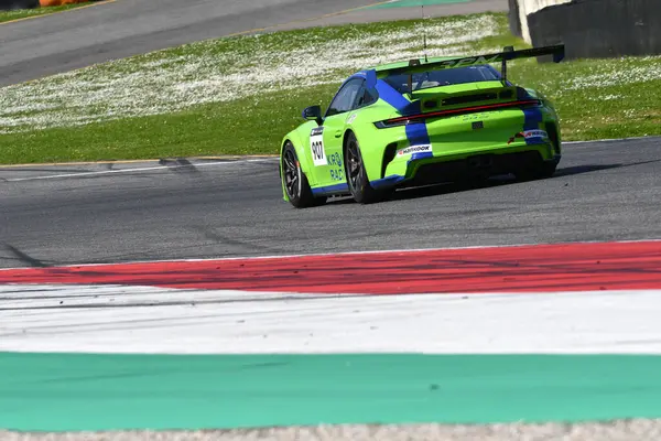 stock image Scarperia, 23 March 2024 Italy: Porsche 911 GT3 Cup (992) of Team RPM Racing drive by Krohn-Jnsson-Hamprecht in action during 12h Hankook at Mugello Circuit