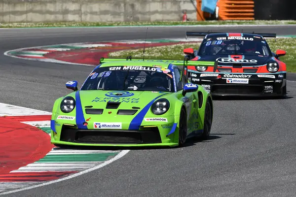 stock image Scarperia, 23 March 2024 Italy: Porsche 911 GT3 Cup (992) of Team RPM Racing drive by Krohn-Jnsson-Hamprecht in action during 12h Hankook at Mugello Circuit