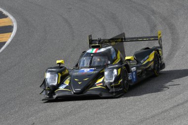 Scarperia, Italy - September 29th 2024: Oreca 07 Gibson of team IRON LYNX drive by RIED-CAPIETTO-CAIROLI in action during 4h of Mugello. clipart