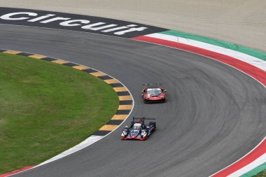 Scarperia, Italy - September 29th 2024: Oreca 07 Gibson of team UNITED AUTOSPORTS drive by SCHNEIDER-MEYRICK-JARVIS in action during 4h of Mugello. clipart