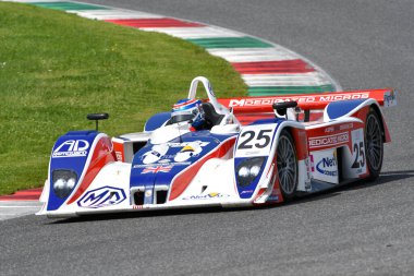 Scarperia, 5 April 2024: Lola-MG EX257 2001 in action during Mugello Classic 2024 at Mugello Circuit in Italy. clipart