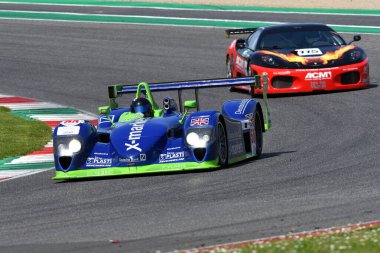 Scarperia, 5 April 2024: Dallara SP1 year 2002 in action during Mugello Classic 2024 at Mugello Circuit in Italy. clipart