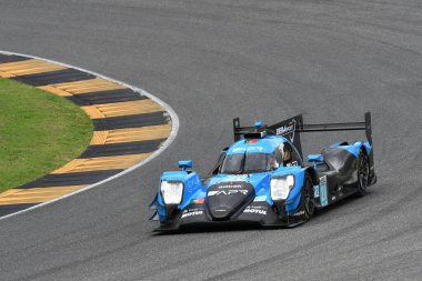 Scarperia, İtalya - 29 Eylül 2024: LENTOUDIS-BRADLEY-QUINN 'in ALGARVE PRO RACING takımından Oreca 07 Gibson Mugello' nun 4h..