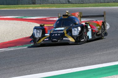 Scarperia, İtalya - 29 Eylül 2024: NIELSEN takımından Oreca 07 Gibson, FALB-NOBLE-YELLOLY 'den FALB-NOBLE-YELLOLY, Mugello.