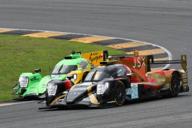 Scarperia, İtalya - 29 Eylül 2024: NIELSEN takımından Oreca 07 Gibson, FALB-NOBLE-YELLOLY 'den FALB-NOBLE-YELLOLY, Mugello.