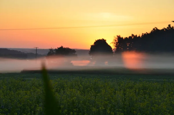 Сельская Местность Восходе Солнца — стоковое фото