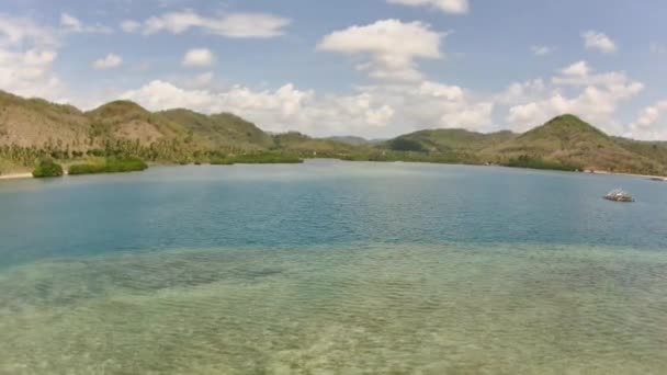 エキゾチックなギリ ケディス島 ドローン ビュー セケイン ロンボク インドネシア — ストック動画