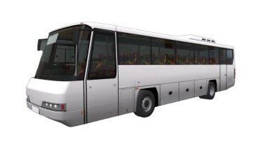 Comercial Turist Otobüs Model, beyaz arkaplan