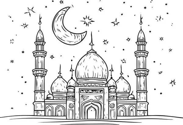 Bu siyah ve beyaz çizimler İslami mimarinin özünü güzel bir şekilde yansıtıyor. Gece gökyüzünün arka planına kurulmuş camiler dinginliği, ruhaniliği ve İslam 'ın zengin kültürel mirasını sembolize ediyor..