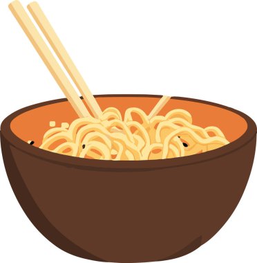 İçinde çubuk olan bir kase erişte.