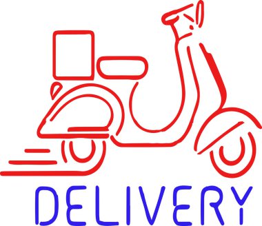 Nostaljik bir Vespa dağıtım logosu, şehir ulaşımı, yaşam tarzı ve markalaşma için ideal..