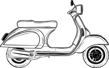 Mobilet hattı sanat çizimleri klasik motosiklet hayranları veya tasarım projeleri için mükemmeldir. Baskı posterleri ya da tasarım ögeleri olarak kullanın.