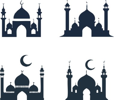 Cami Siluetleri İslami Simgeler Ramazan Bayramı