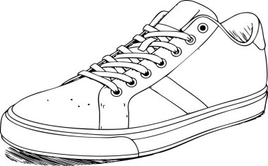 Spor Ayakkabı Çizgisi Sanat Ayakkabı Tasarımı